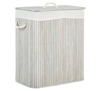 Bamboo Basket with Lid Grey KANDY