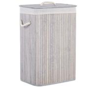 Bamboo Basket with Lid Light Grey KOMARI