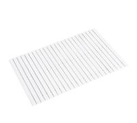 Bamboo Bath Mat Bathroom Rugs Floor Wood Shower Bathtub Waterproof Non Slip Accessories 16x24 Inch Easy to Clean, White Bamboo, 1 pc