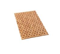 Bamboo Bath Mat - Foldable Wooden Bathmat - Accessories for Bathroom Sauna Spa Tub Step and Floor - 24 X 16 X 0.4 in