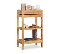 Bamboo Bath Rack 3-Tier Freestanding Bathroom or Kitchen Shelf, Natural