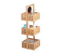 Bamboo bathroom rack Free Standing Caddy Lightweight Natural Finish Compact