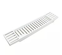 Bamboo Bathtub Caddy Tray Bridge Wooden Bath Rack Tidy Tray Storage Caddy Organiser Bathroom Accessory Bath Shelf Over Tub Bathroom Board Storage Shelf Tidy Relax Organiser (White)