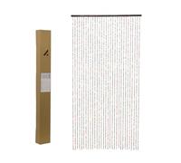 Bamboo Beaded Door Curtain | Colourful Fly Screen for Doors | Easy to Fit Eco-Friendly Room Divider - 90 x 180cm