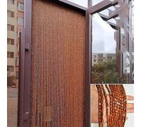 Bamboo Beaded Door Curtain String Panel - Red Room Divider for Living Room & Bedroom 100x200cm - Decorative Wall & Window Drapes Indoor Home Accessories