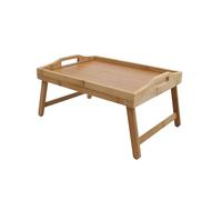 Bamboo Bed Tray Table With Handles & Foldable Legs | Lap Tray | Breakfast In Bed Desk | Foldable Laptop Table | Sofa, Eating, Platters, Working, Serving, Drawing, Laptop Stand & Snack