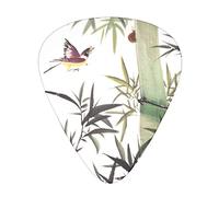Bamboo Bird Pattern Guitar Plectrums - For Electric Guitar Acoustic Guitar All Kinds Of Guitar Ukulele, Bass
