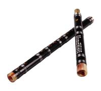 Bamboo Black Single Output In White Copper Second Section First School Bitter Bamboo Flute Horizontal Flute Tie Flute(E Key)
