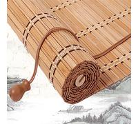 Bamboo Blackout Roller Blinds for Windows & Balcony, Tea Room Partition, Hotel Restaurant Elevator Curtain, Sunshade Filter Light Blinds