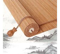 Bamboo Blackout Roller Blinds for Windows & Balcony, Tea Room Partition, Hotel Restaurant Elevator Curtain, Sunshade Filter Light Blinds