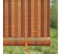 Bamboo Blackout Roller Blinds Indoor & Outdoor Privacy Curtains Versatile Room Divider Shades for Home & Patio Eco Friendly Window Treatment