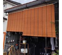 Bamboo Blind Natural Light Filtering Roller Blinds Privacy Screen Thermal Bamboo for Sitting Room Bedroom Conservatory Terrace Garden Outdoor Indoor Window