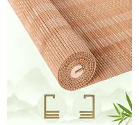 Bamboo Blinds, Bamboo Roller Blinds, Bamboo Blinds for Windows, Bamboo Shades for Windows, Bamboo Blinds for Indoor, Courtyard Garden, Balcony, Terrace, Outdoor Places,Customizable size C-Carbonized
