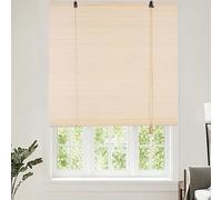 Bamboo Blinds Bamboo Shades Bamboo Roll Up Shades Outdoor Shades, Ventilation, sun protection and breathability, for Outdoor/Indoor Patio Porch-Natural Color-95W x 160H cm