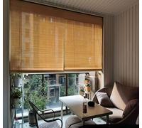 Bamboo Blinds, Bamboo Shades, Roman Shades for Windows, Waterproof Reed Roller Shades Patio, Custom Sizes Indoor Balcony, Garden