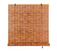 Bamboo Blinds Blackout Blinds Roller Retro Reed Curtains Shade with Lifter Privacy Roman Roller for Window Door Balcony Patio Outdoor Indoor 40 45 60 90 100 120 140 180 cm Various Sizes Bamboo Blind