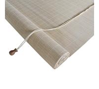Bamboo Blinds for Interior Windows, Light Filtering Roll-Up Shades for Indoor & Outdoor, Natural Wood Roller Blinds for Patio, Porch and Deck(Natural,90x90cm)