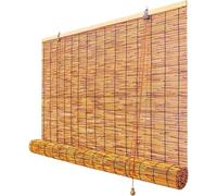 Bamboo Blinds Natural Reed Curtain 60x200cm Roller Blind Light Filtering Anti-UV Dust Proof Shade Privacy Screen Shades For Patio Outdoor Indoor Roller Blinds For Windows Door Curtain