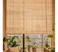 Bamboo Blinds Roll Up Shades Woven Blinds 45 50 55 60 65 70 75 80 85 90 95 100 120 140 155 160cm Wide Natural Roman Shades Breathable/Sun Protection/Privacy Bamboo Shades For Outdoor Window Balcony(Ca