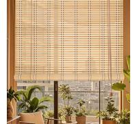 Bamboo Blinds Roll Up Shades Woven Blinds 45 50 55 60 65 70 75 80 85 90 95 100 120 140 155 160cm Wide Natural Roman Shades Breathable/Sun Protection/Privacy Bamboo Shades For Outdoor Window Balcony(Ye