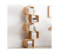 Bamboo bookshelf multi-layer S-shaped floor-standing tree-shaped bookcase book display storage rack decoration home office