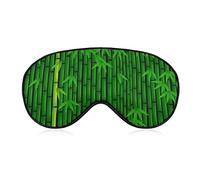 Bamboo Botanical Branch Tropical Chinese Sleep Masks Eye Cover Blackout with Adjustable Elastic Strap Night Blindfold for Women Men Yoga Travel Nap
