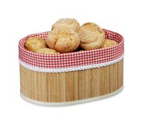 Bamboo bread basket Fruit Serving Bowl Lightweight Washable Natural Bread Bin
