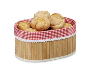 Bamboo bread basket Rustic Fruit Bin Lightweight Bamboo Storage Basket Washable