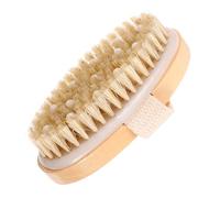 Bamboo Bristle Rubber Head Massage Bath Brush Beige Deep Cleansing | Removes dust and excess oil, helps revive dry skin, body shower brush, bathing brush for back massage