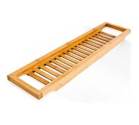 Bamboo Caddy Organizer Wooden Bath Tub Rack Holder Bathroom Shelf (Natural)