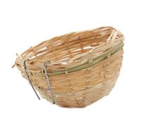 Bamboo Canary Nest Pan Bird Breeding Hatch Cage Small Parrot Rest Cave