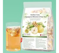 Bamboo Cane, Cogongrass Rhizome & Pear Tea With Rock Sugar - 20 Packs Soothing Natural Herbal Fruit Tea(1pcs)