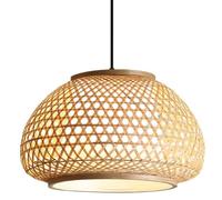 Bamboo Chandelier, Boho Large Pendant Light Hand Woven Basket Pendant Chandeliers, for Dining Room, Living Room, Kitchen Island,
