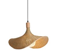 Bamboo Chandeliers Pendant Light,Hanging Lighting Fixtures E27 Lampshade Ceiling Pendant Made,Coastal Retro Japanese Style,Chandeliers No Bulb,for Living Room Bedroom Restaurant Cafe Teahouse CJSLXGB