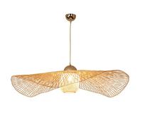 Bamboo Chandeliers Pendant Light,Hanging Lighting Fixtures E27 Lampshade Ceiling Pendant Made,Coastal Retro Japanese Style,Chandeliers No Bulb,for Living Room Bedroom Restaurant