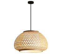 Bamboo Chandeliers Pendant Light,Hanging Lighting Fixtures E27 Lampshade Ceiling Pendant Made,Coastal Retro Japanese Style,Chandeliers No Bulb,for Living Room Bedroom Restaurant Cafe