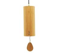 Bamboo Chanting Wind Chime, Japanese-Style Balcony Hand-Cranked Bell Ornament, with A Pleasant Sound,Earth