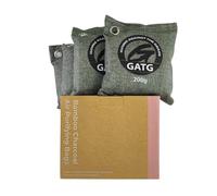 Bamboo Charcoal Air Purifying Bags (Large, 4×200g), Removes Odours and Moisture, Nature Fresh Air Purifier Bags, Odour Eliminator for Home, Car, Pets, Bathroom, Basement