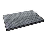 Bamboo Charcoal Double Mattress Tri-fold Latex Coir Ergonomic Medium Firm Comfortable & Breathable Five-Zone Design Grey 150x200x8CM