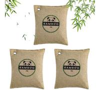 Bamboo Charcoal Purifying Bags, Air Purifying Bags, Activated Charcoal Odor Absorber Moisture Absorber Natural Carbon Fresheners for Home, Car, Closet, Bathroom, Pets (3 Pack, 500g Each)