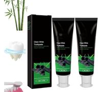 Bamboo Charcoal Teeth Whitening Toothpaste,Organic Bamboo Charcoal Whitening Toothpaste Natural TeethWhitening,Non-Irritating Formula,Gentle Stain Removal (2)