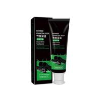 Bamboo Charcoal Whitening Toothpaste, Activated Charcoal Whitening Toothpaste, Removes Tooth Stains and Freshens Breath, Eliminates Bad Breath, Relieves Gum Swelling and Pain (1PC)