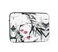 Bamboo Cherry Blossom Patterned laptop sleeve ï¼Œ12 inch suitable for laptops, tablets, etc