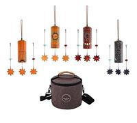 Bamboo Chimes For Calming Meditation, Wind Chime Set/4Pcs, Sonic Energy, Tone 432Hz, with Storage Bag, for Sound Healing Meditation and Calming Emotions