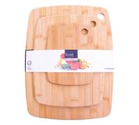 Carter & Clay Bamboo Chopping Board Set - 3 Piece Wooden Cutting Boards for Kitchen - Durable & Knife Friendly - Multipurpose for Meat, Vegetables, and Cheese - Eco-Friendly & Easy to Clean