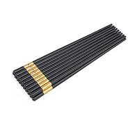 Bamboo Chopsticks,10 Pairs of Alloy ,Environmentally Friendly Beginners to Practice with,Japanese Gift Set,24cm Gold