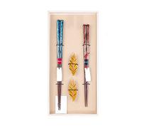 Bamboo Chopsticks，2 Pairs Travel Chopsticks with Case Reusable,Fashion Wood Gift Portable Creative Set