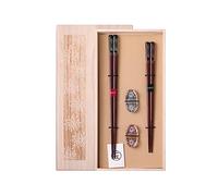Bamboo Chopsticks，2 Pairs Travel Chopsticks with Case Reusable,Fashion Wood Gift Portable Creative Set