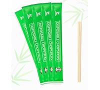 Bamboo Chopsticks Disposable - 8.26 Inch Sushi Utensils, Disposable Chopsticks Individually Wrapped for Takeout & Restaurant, Chop Sticks Pack for Food Service, Wooden Tableware Bulk (50pairs-20)