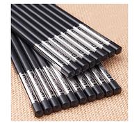 Bamboo Chopsticks，Fiberglass Chopsticks 10 Pairs Black Fiberglass Set,9.5 Inch Reusable Dishwasher Safe